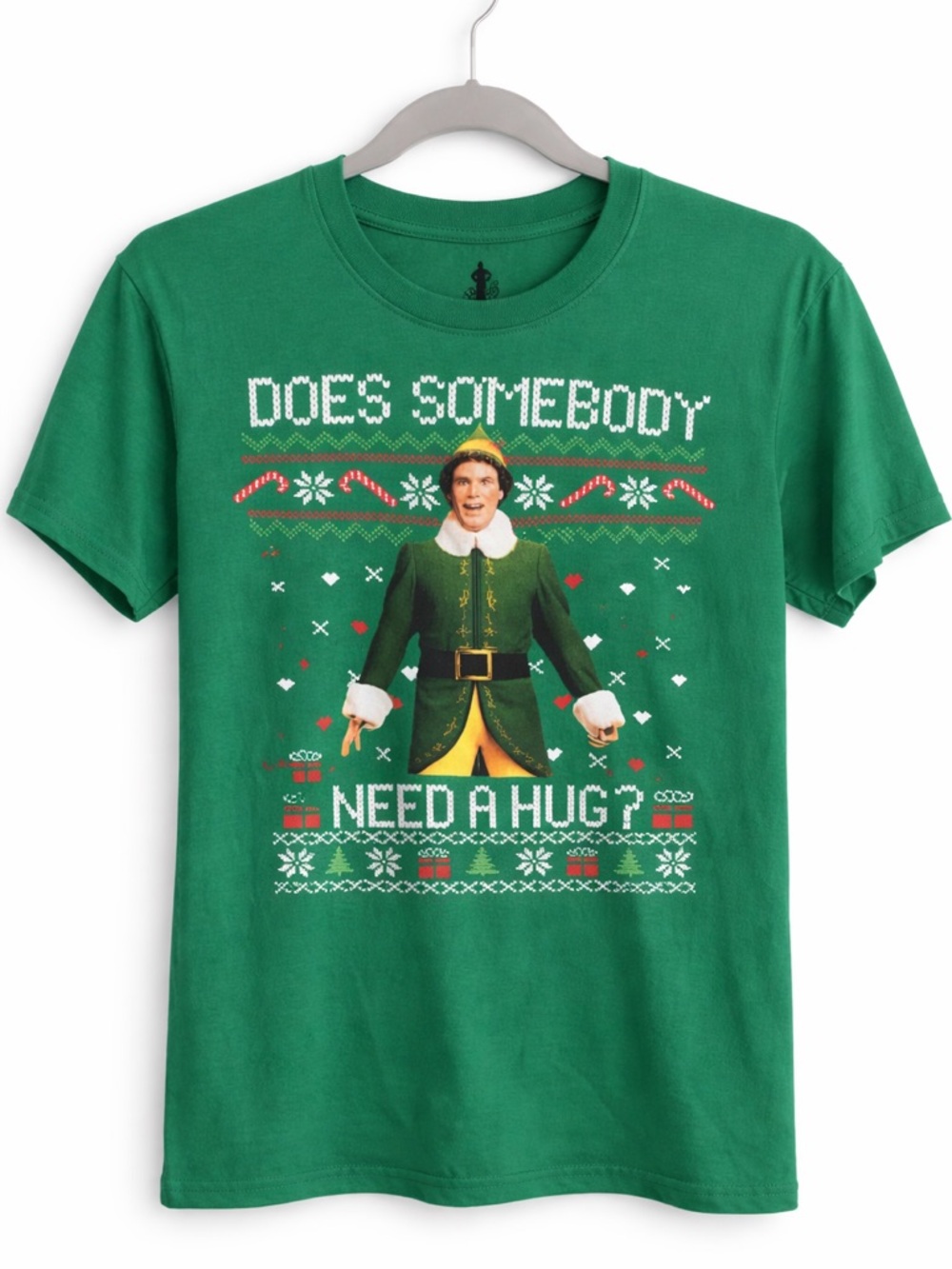 Green 'Does Somebody Need a Hug?' Holiday Tee